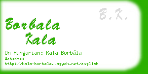 borbala kala business card